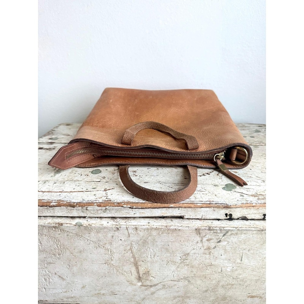Madewell Medium Leather Transport Tote Crossbody‎ Bag English Saddle Leather - Picture 5 of 10